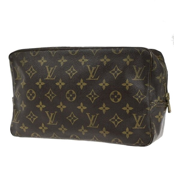 LOUIS VUITTON Trousse Toilette 28 Clutch Hand Bag Monogram Brown - Picture 1 of 15